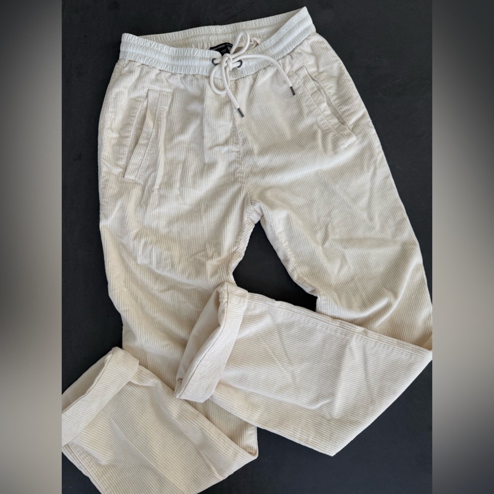 James Perse Los Angeles Women's white Cream Corduroy Pants size 0 NWOT